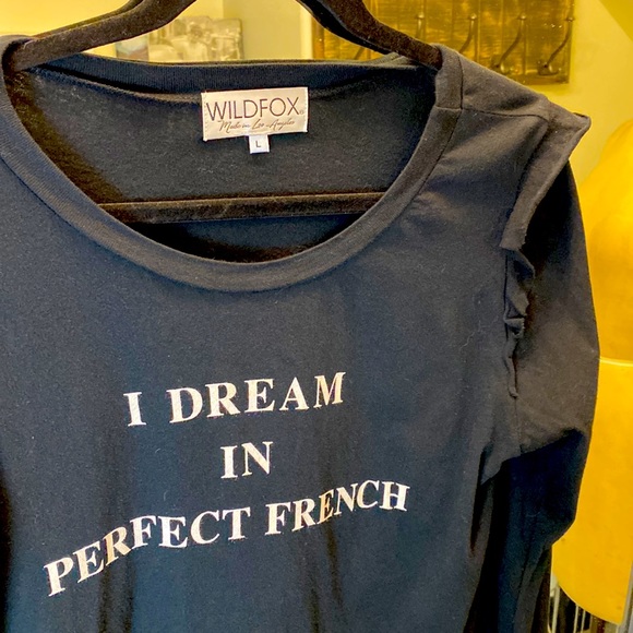 Wildfox Couture Brand I Dream in perfect French Ruffle pullover sweater tee top - Picture 5 of 9